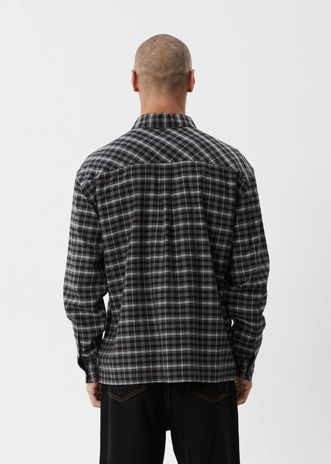 AFENDS // Darkness LS Shirt BLACK CHECK