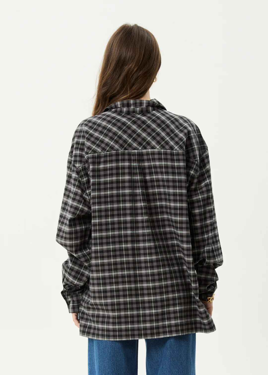 AFENDS // Darkness LS Shirt BLACK CHECK