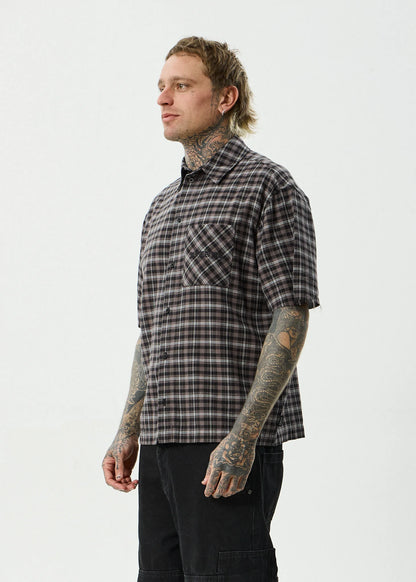 AFENDS // Darkness SS Shirt BLACK CHECK