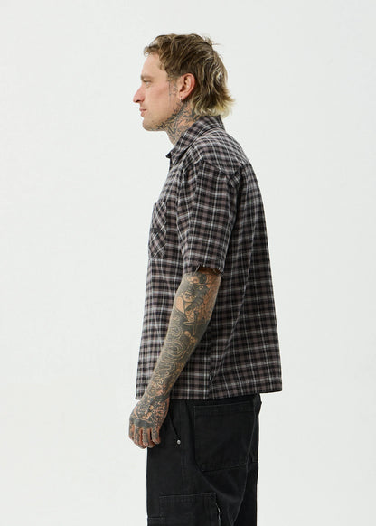 AFENDS // Darkness SS Shirt BLACK CHECK