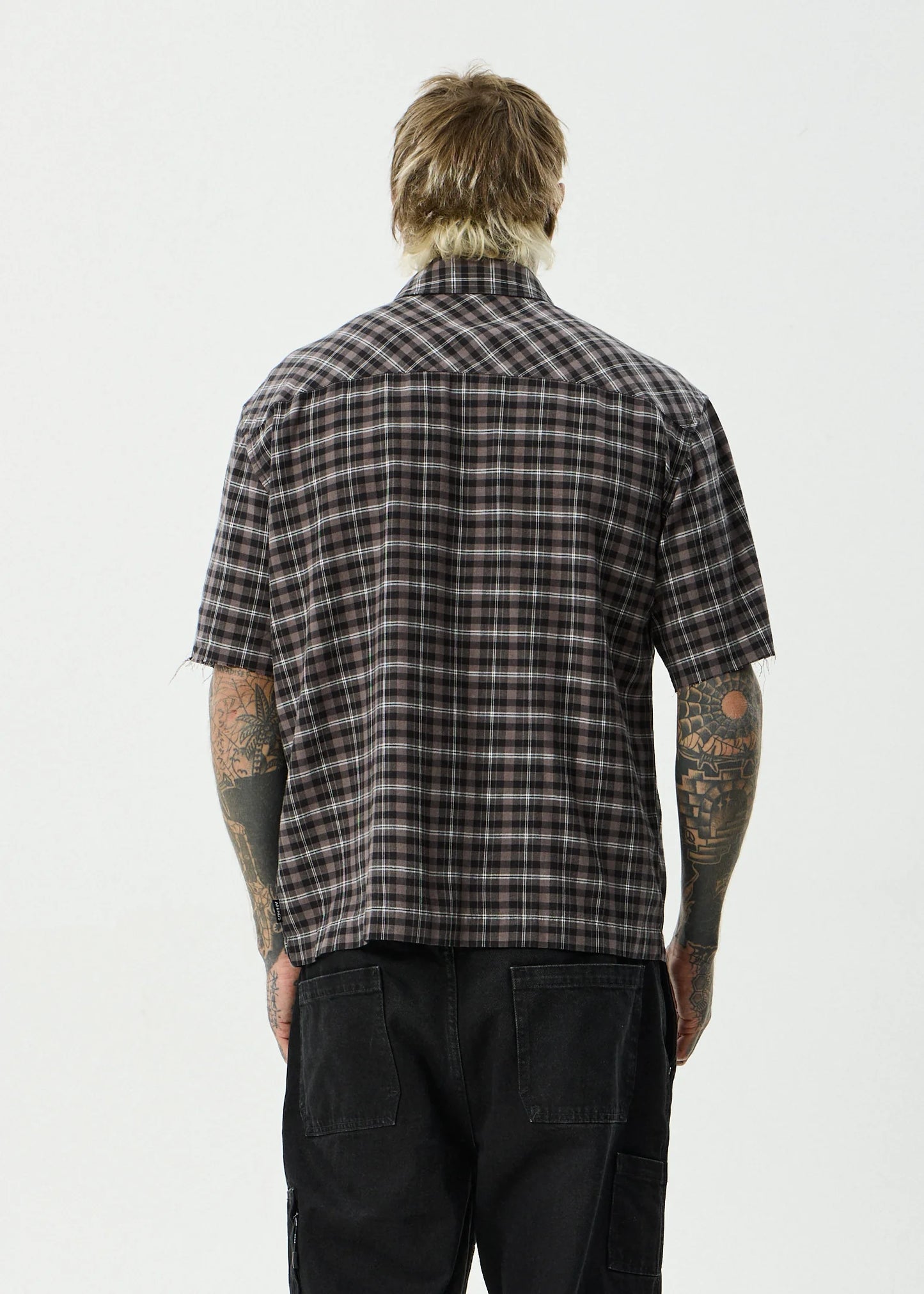 AFENDS // Darkness SS Shirt BLACK CHECK