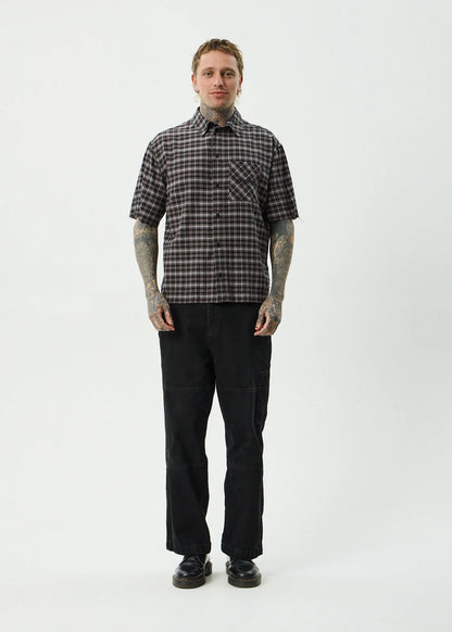 AFENDS // Darkness SS Shirt BLACK CHECK