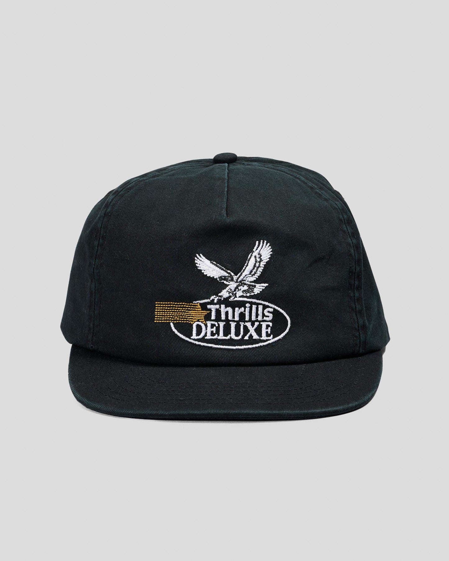 THRILLS // Deluxe 5 Panel Cap BLACK
