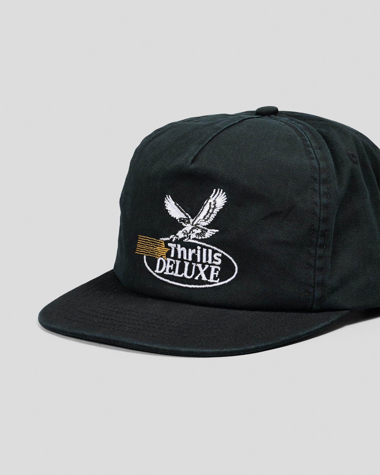 THRILLS // Deluxe 5 Panel Cap BLACK