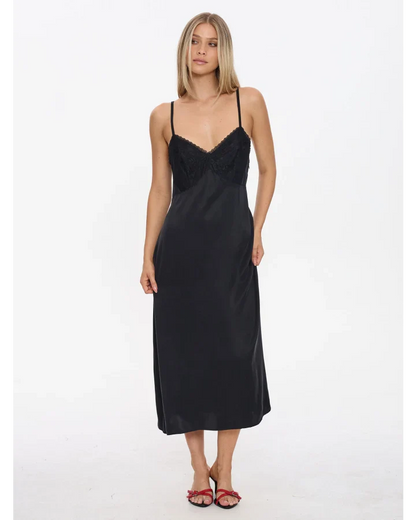 Dion Lace Maxi Dress BLACK