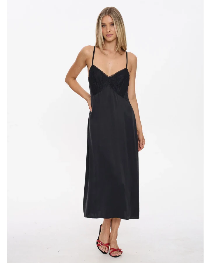 Dion Lace Maxi Dress BLACK