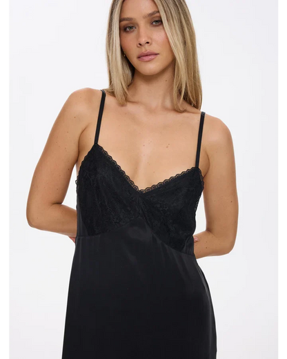 Dion Lace Maxi Dress BLACK