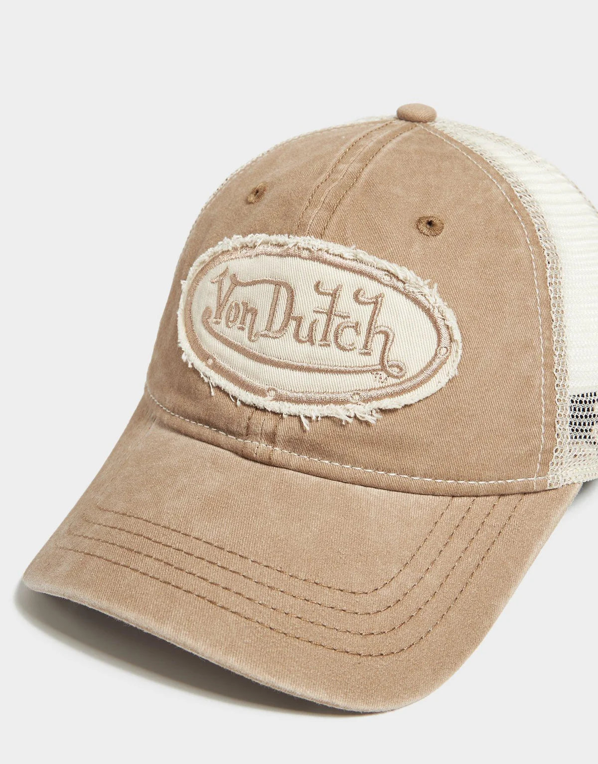 Distressed Trucker Cap BROWN TAUPE