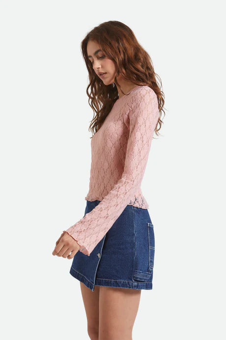 BRIXTON // Dolly Slim LS Knit Tee MELLOW ROSE