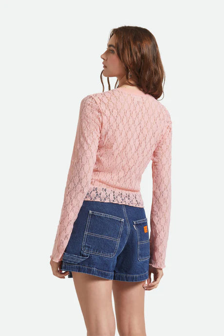BRIXTON // Dolly Slim LS Knit Tee MELLOW ROSE