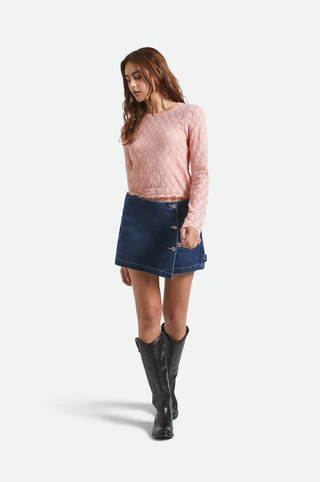 BRIXTON // Dolly Slim LS Knit Tee MELLOW ROSE