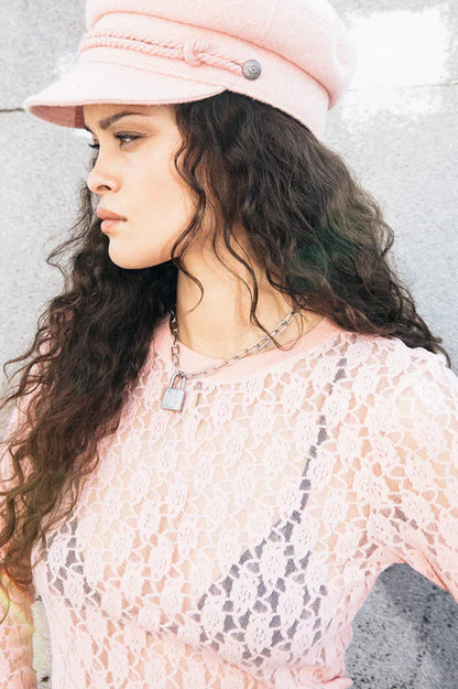 BRIXTON // Dolly Slim LS Knit Tee MELLOW ROSE