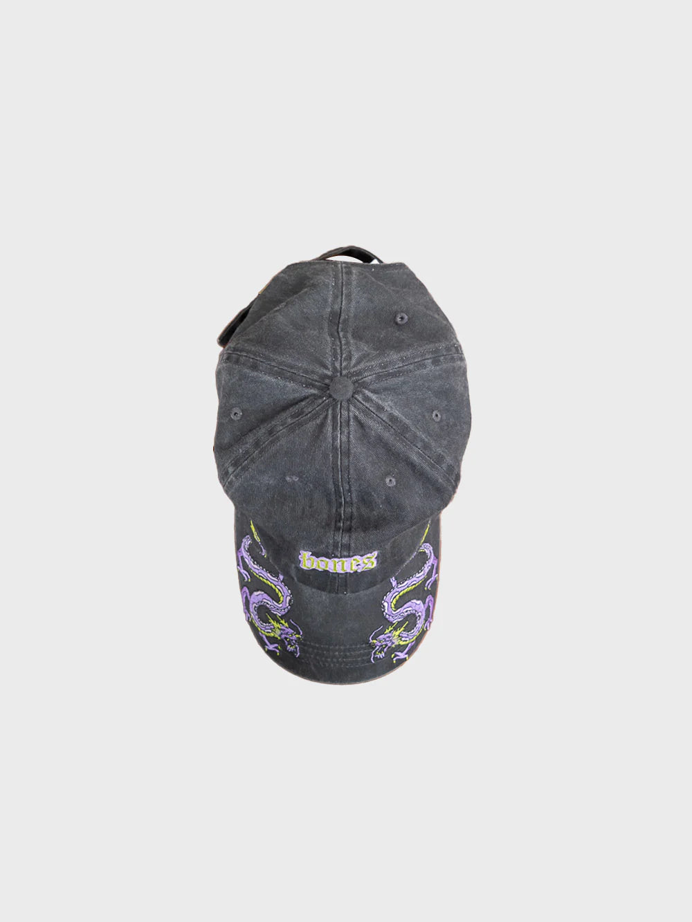 BILLY BONES // Dragon Tail Dad Cap WASHED BLACK
