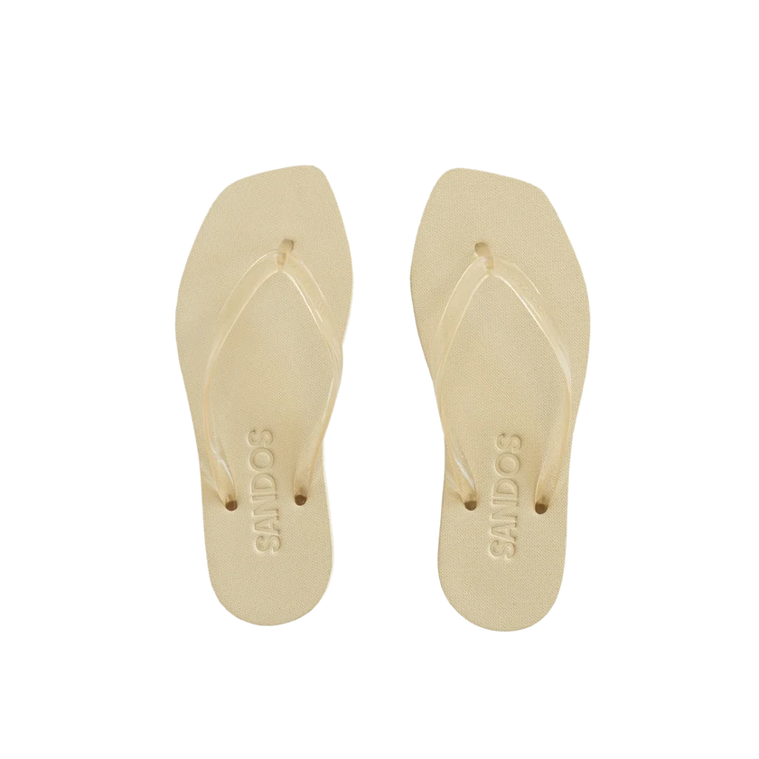 Jelly Square Flip Flop ECRU