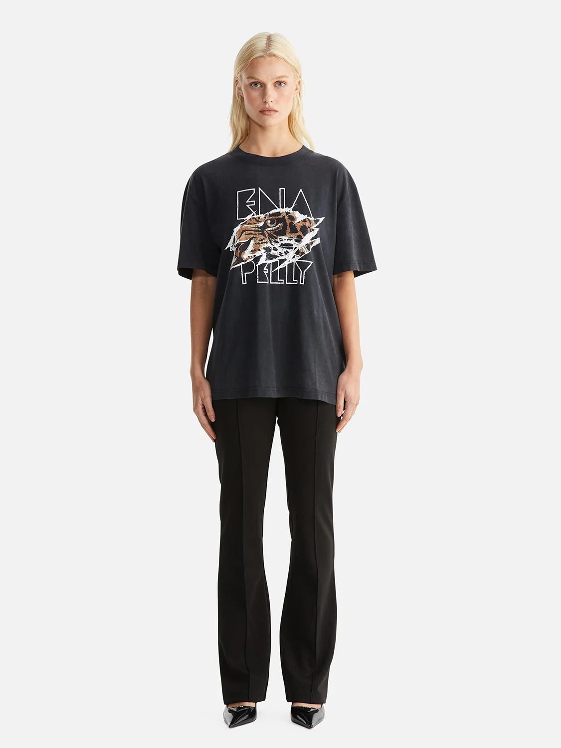 ENA PELLY // Jessie OS Tigers Eye Tee VINTAGE BLACK