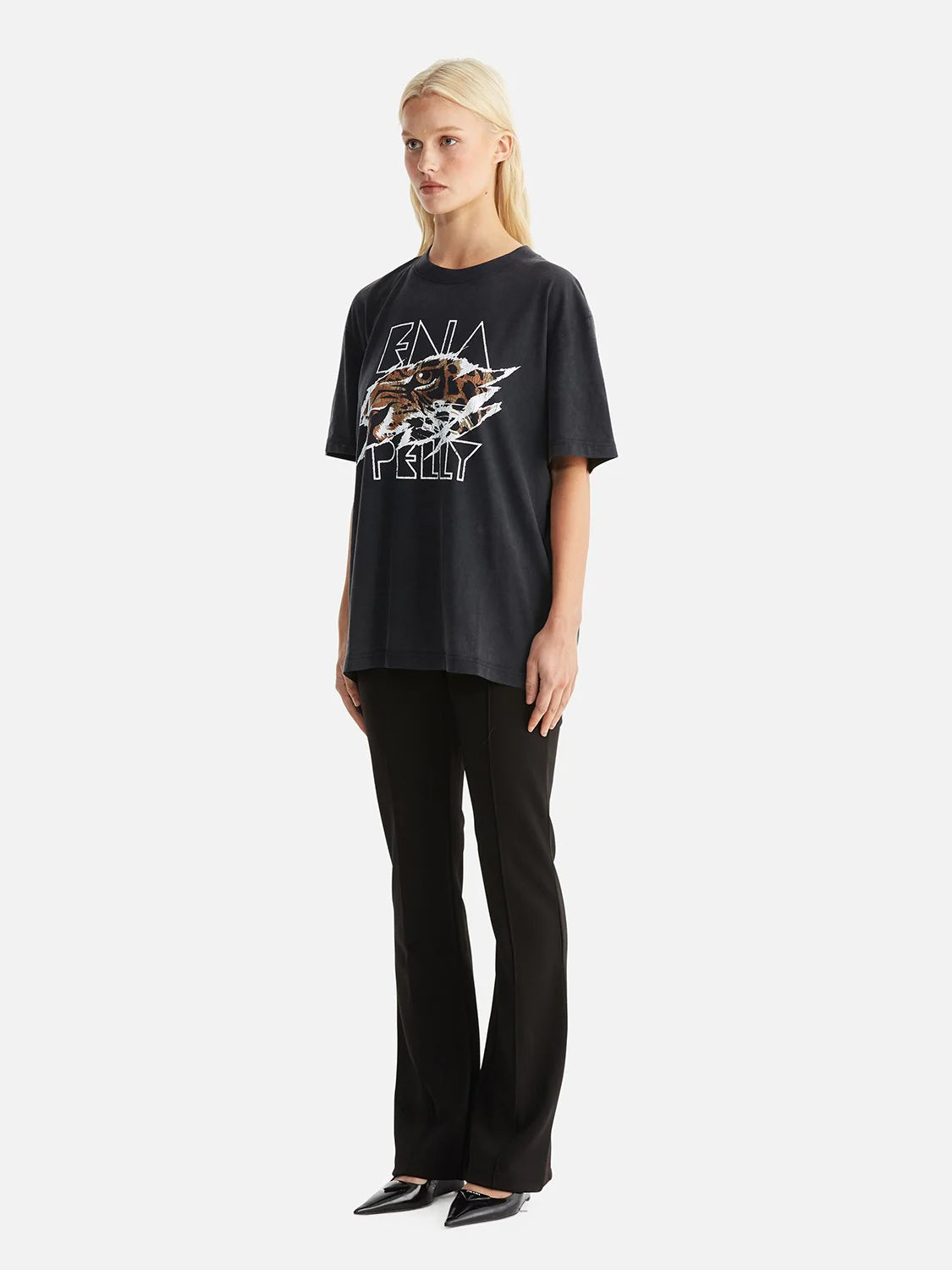 ENA PELLY // Jessie OS Tigers Eye Tee VINTAGE BLACK