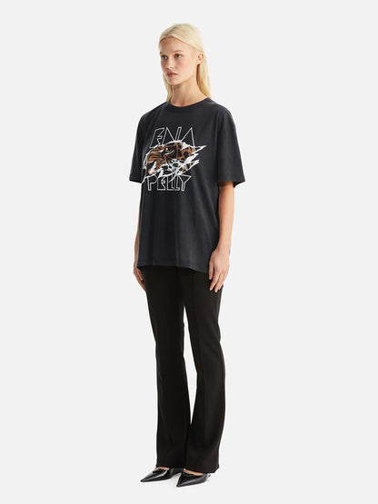 ENA PELLY // Jessie OS Tigers Eye Tee VINTAGE BLACK