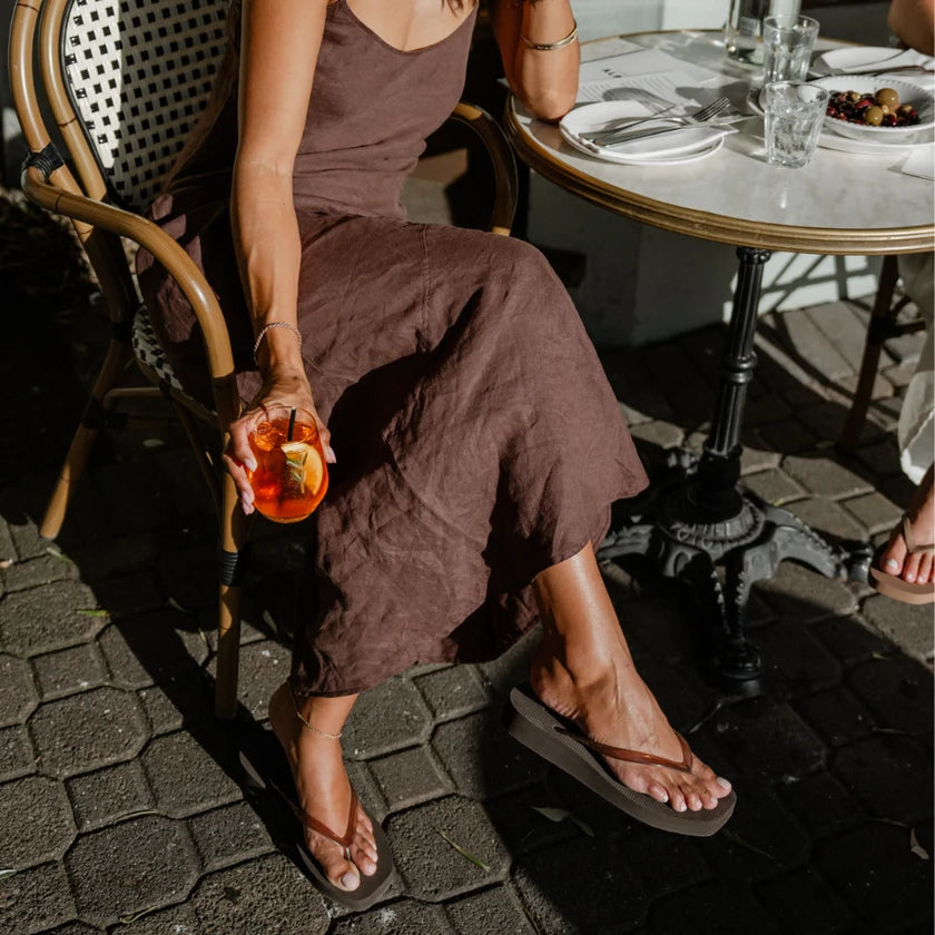 Jelly Tapered Platform Flip Flop ESPRESSO