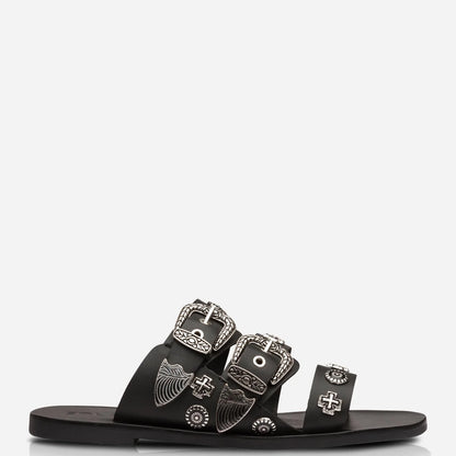 SOL SANA // Eastwood Slide BLACK SILVER