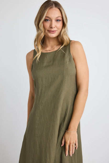 RE:UNION LABEL // Easygoing Midi Dress KHAKI