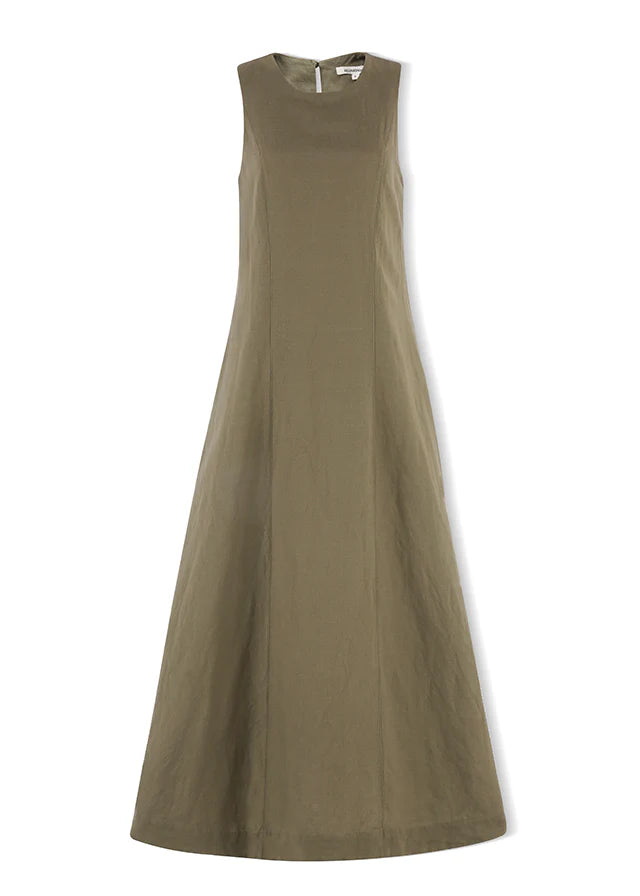 RE:UNION LABEL // Easygoing Midi Dress KHAKI