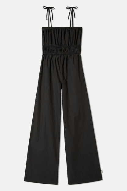 BRIXTON // Eden Smocked Jumpsuit BLACK