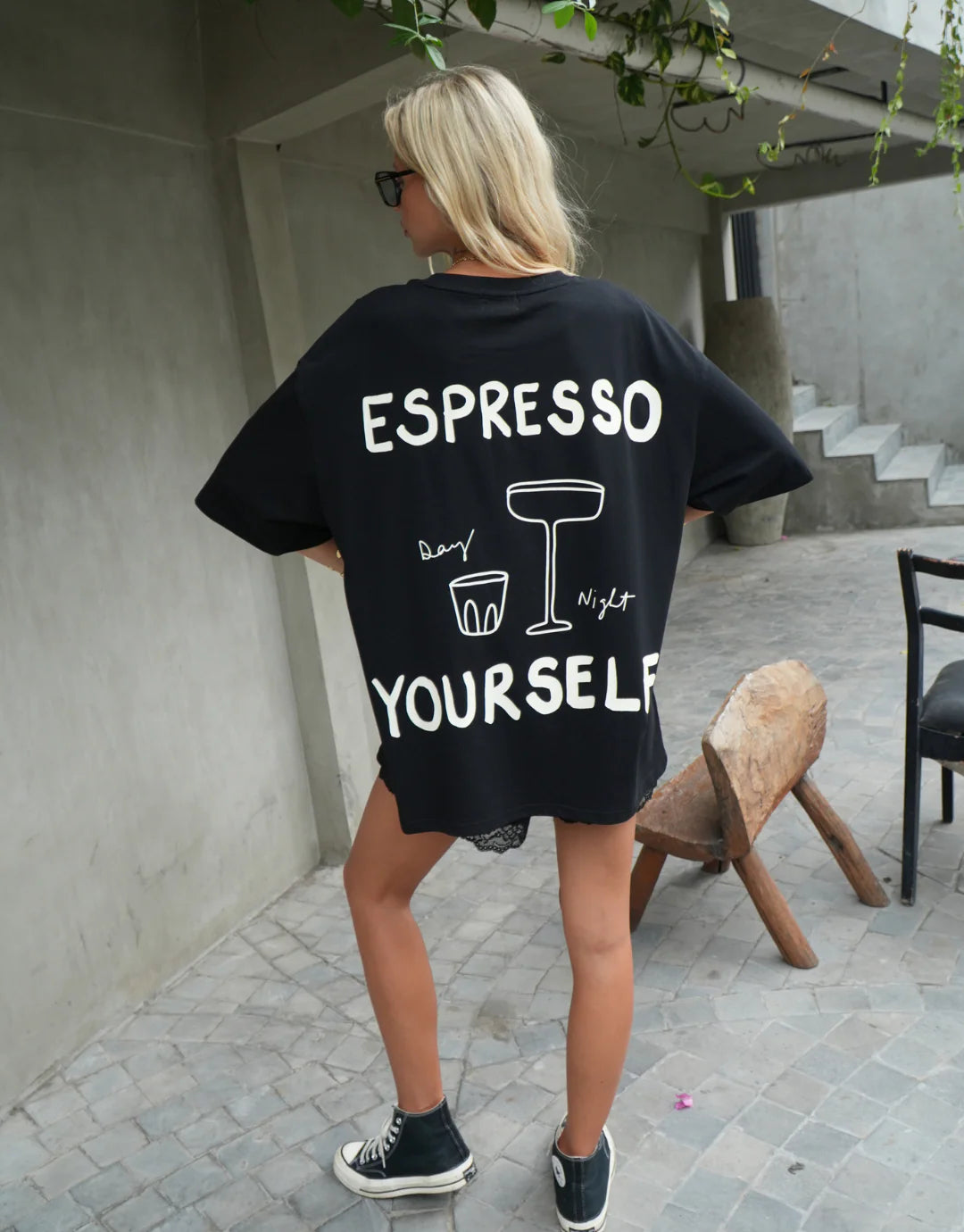 LUNA LANE // Espresso Club Tee BLACK