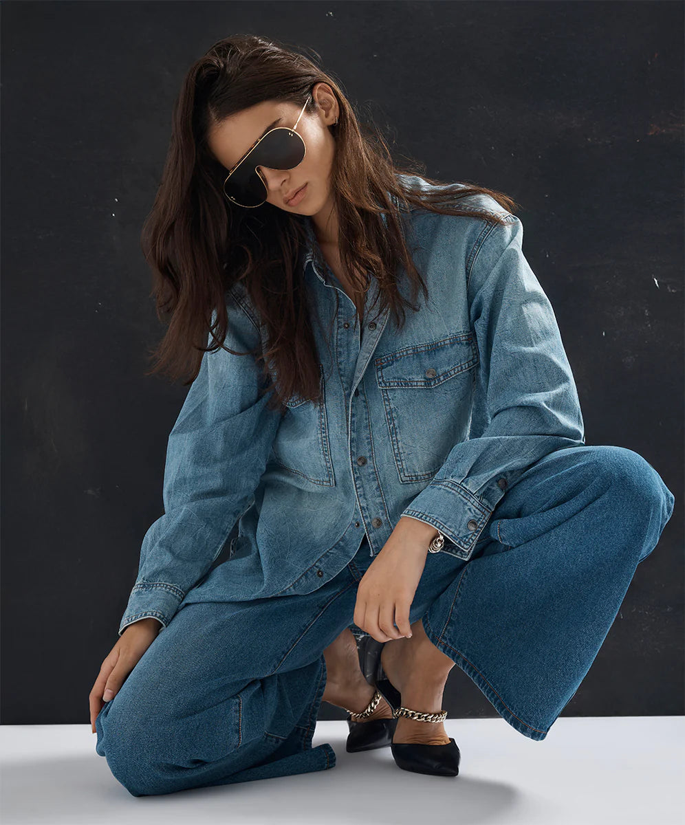ONE TEASPOON // Essential Denim Shirt BLUE CRUSH