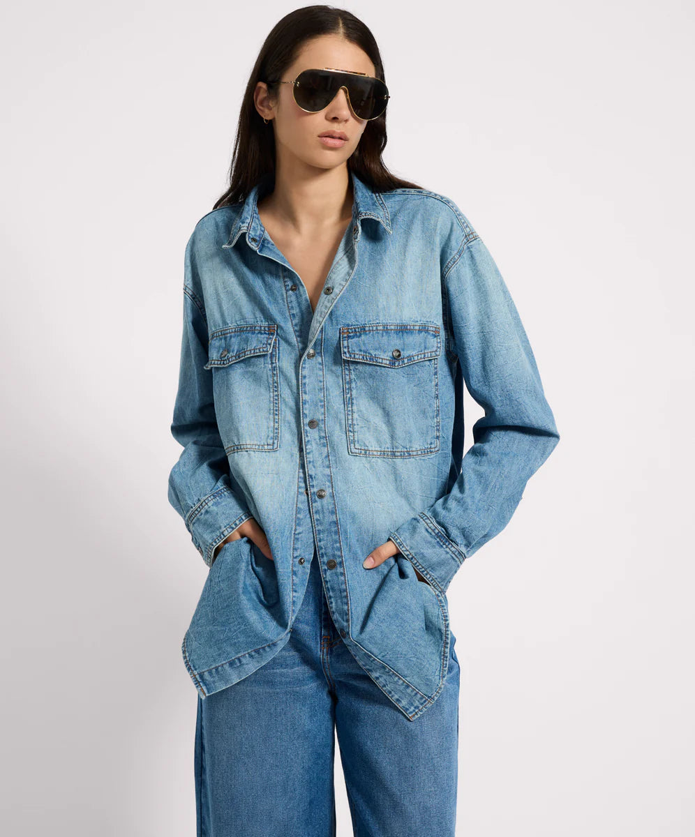 ONE TEASPOON // Essential Denim Shirt BLUE CRUSH
