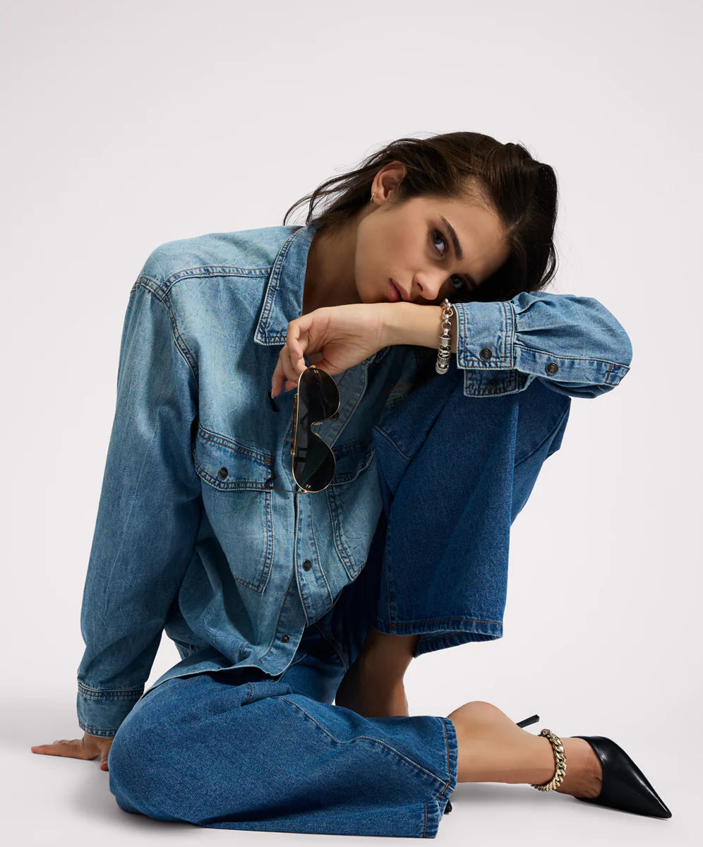 ONE TEASPOON // Essential Denim Shirt BLUE CRUSH