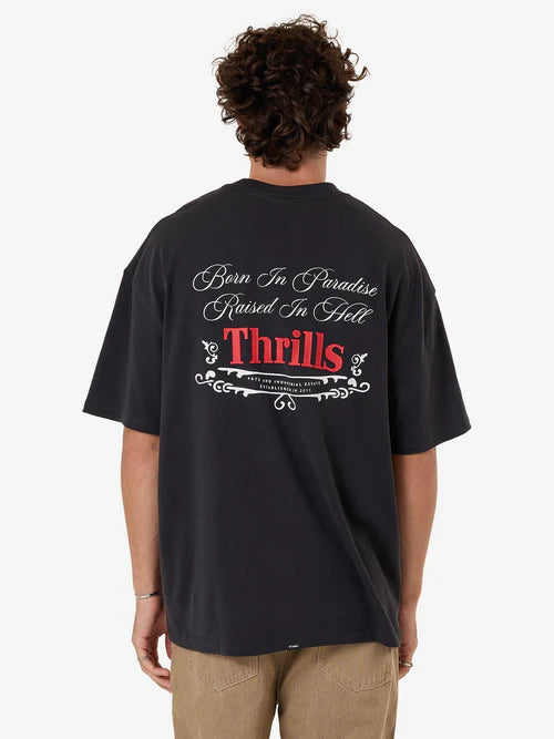 THRILLS // Eternal Outlaw Box Fit OS Tee WASHED BLACK