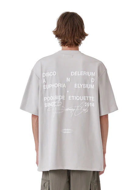 BARNEY COOLS // Euphoria Fleece Tee CEMENT