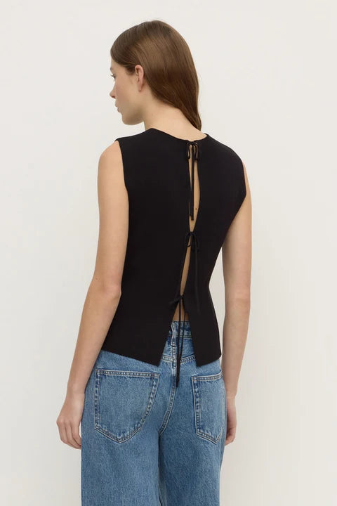 Evelyn Milano Knit Top BLACK