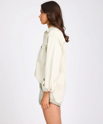 ONE TEASPOON // Everyday Denim Shirt ANTIQUE WHITE