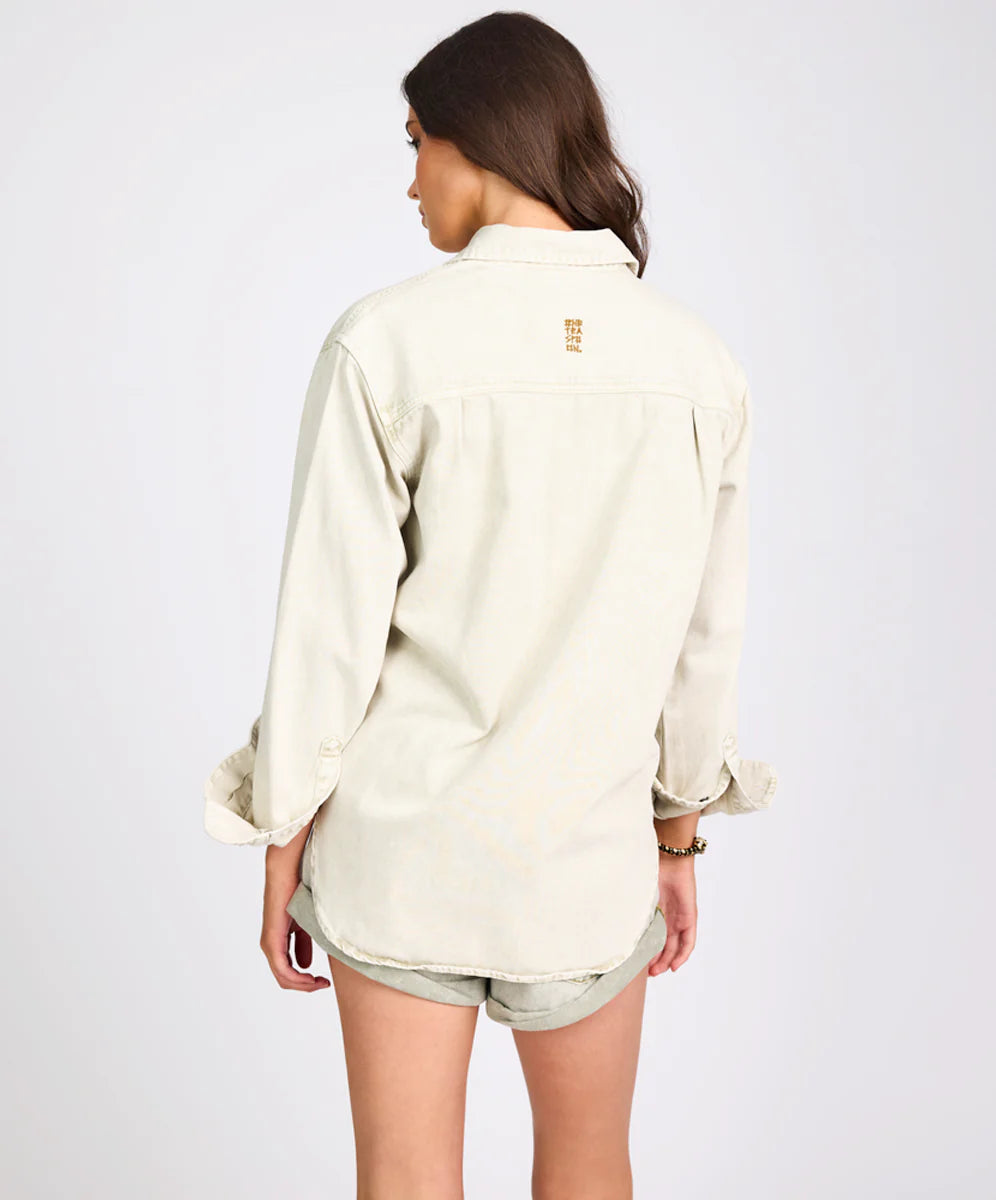 ONE TEASPOON // Everyday Denim Shirt ANTIQUE WHITE