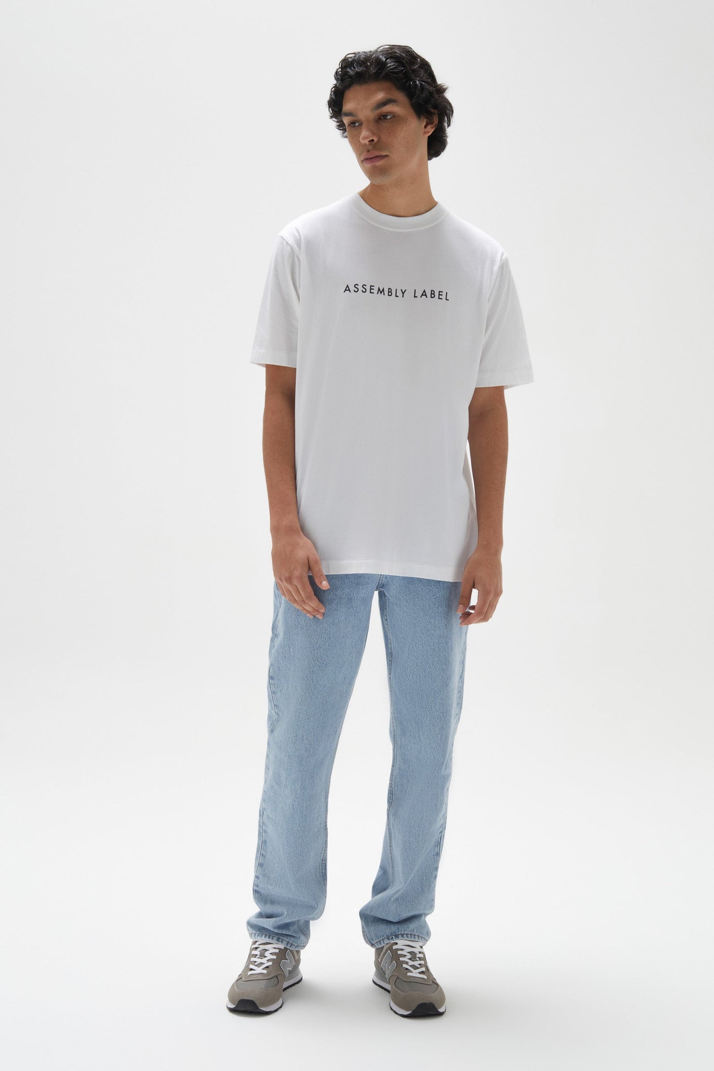 ASSEMBLY LABEL // Mens Everyday Logo Tee WHITE