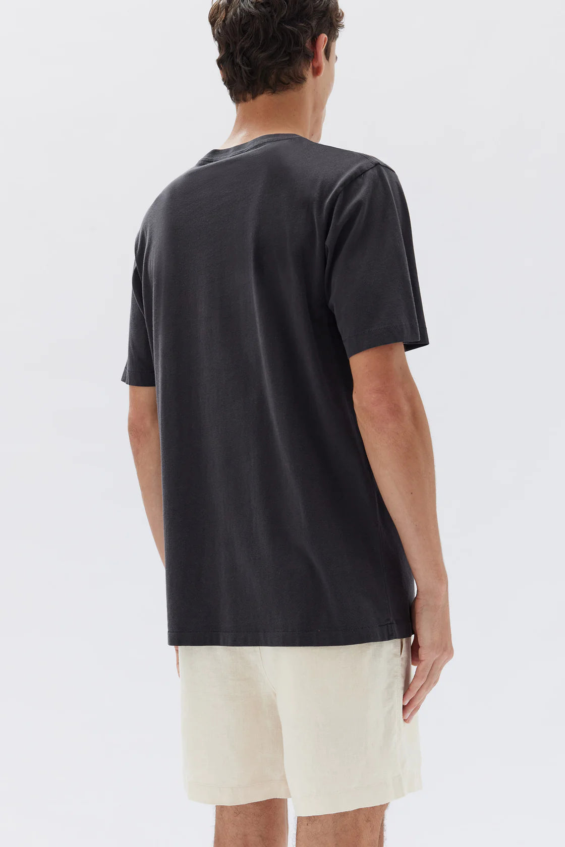 ASSEMBLY LABEL // Mens Everyday Logo Tee WASHED BLACK