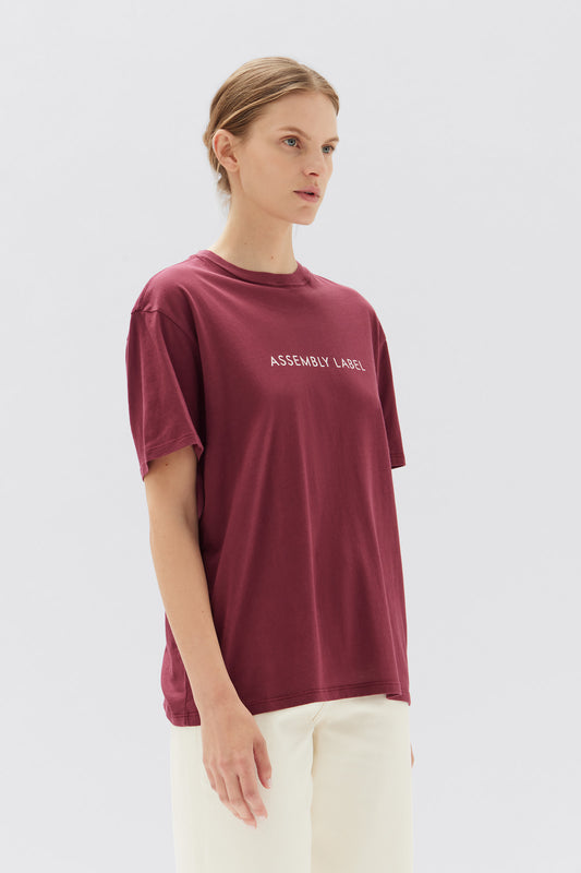 ASSEMBLY LABEL // Everyday Logo Tee PLUM