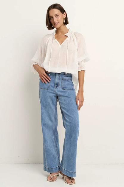 AMONG THE BRAVE // Expedition Ramie Top IVORY LINEN