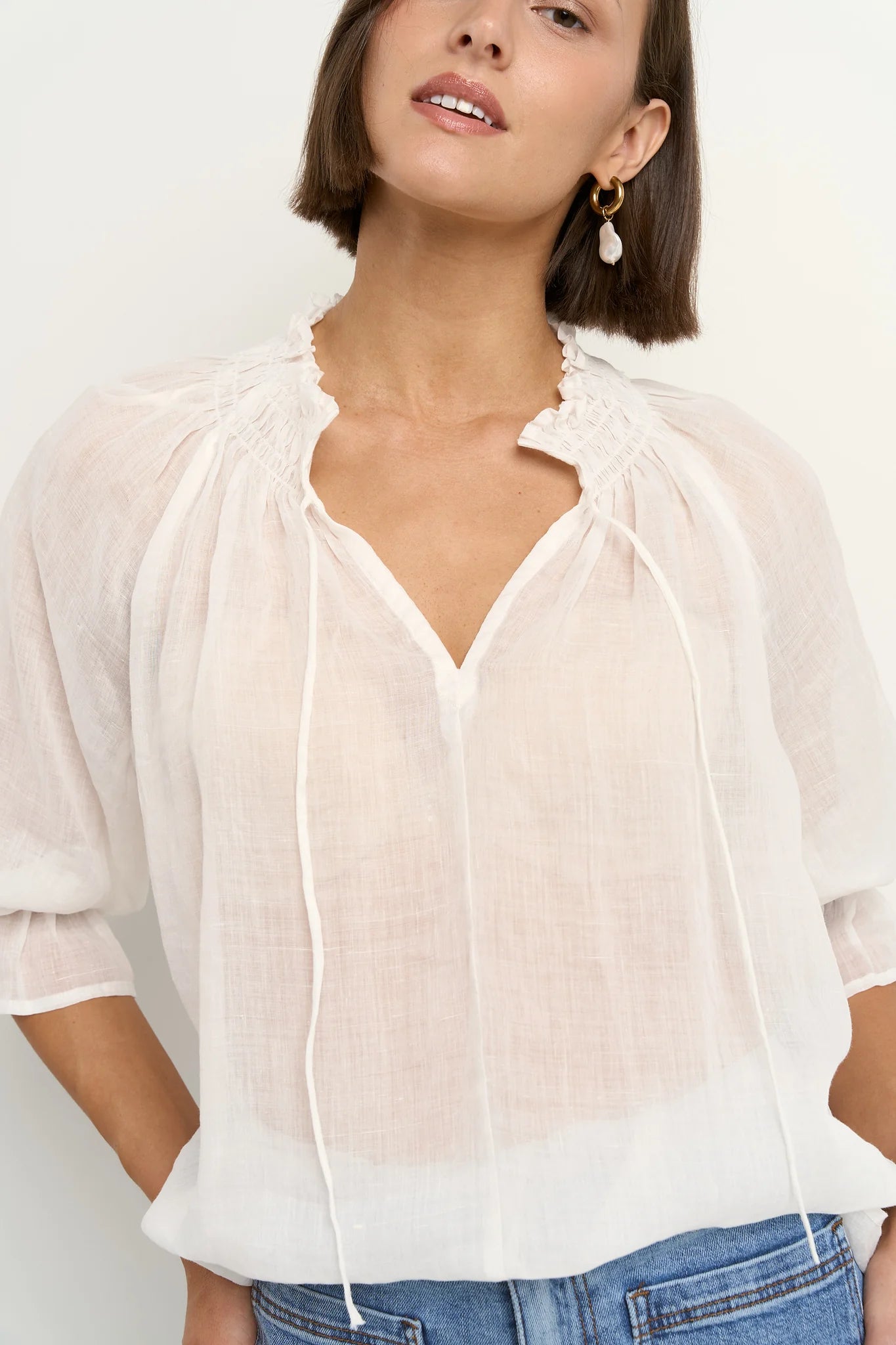 AMONG THE BRAVE // Expedition Ramie Top IVORY LINEN