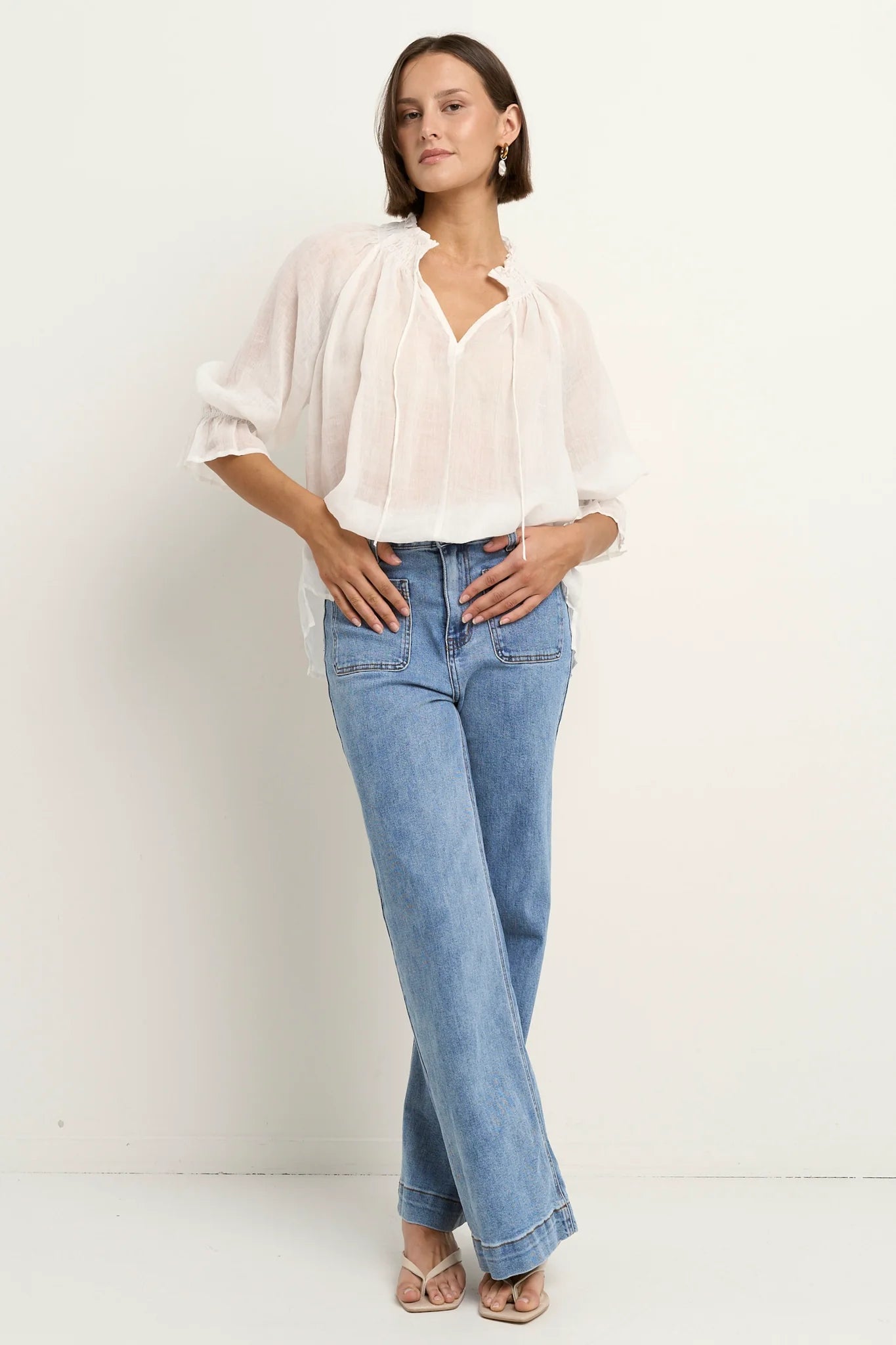 AMONG THE BRAVE // Expedition Ramie Top IVORY LINEN