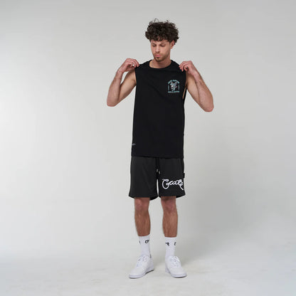 CRATE // Crate Fangs & Feathers Muscle Singlet BLACK