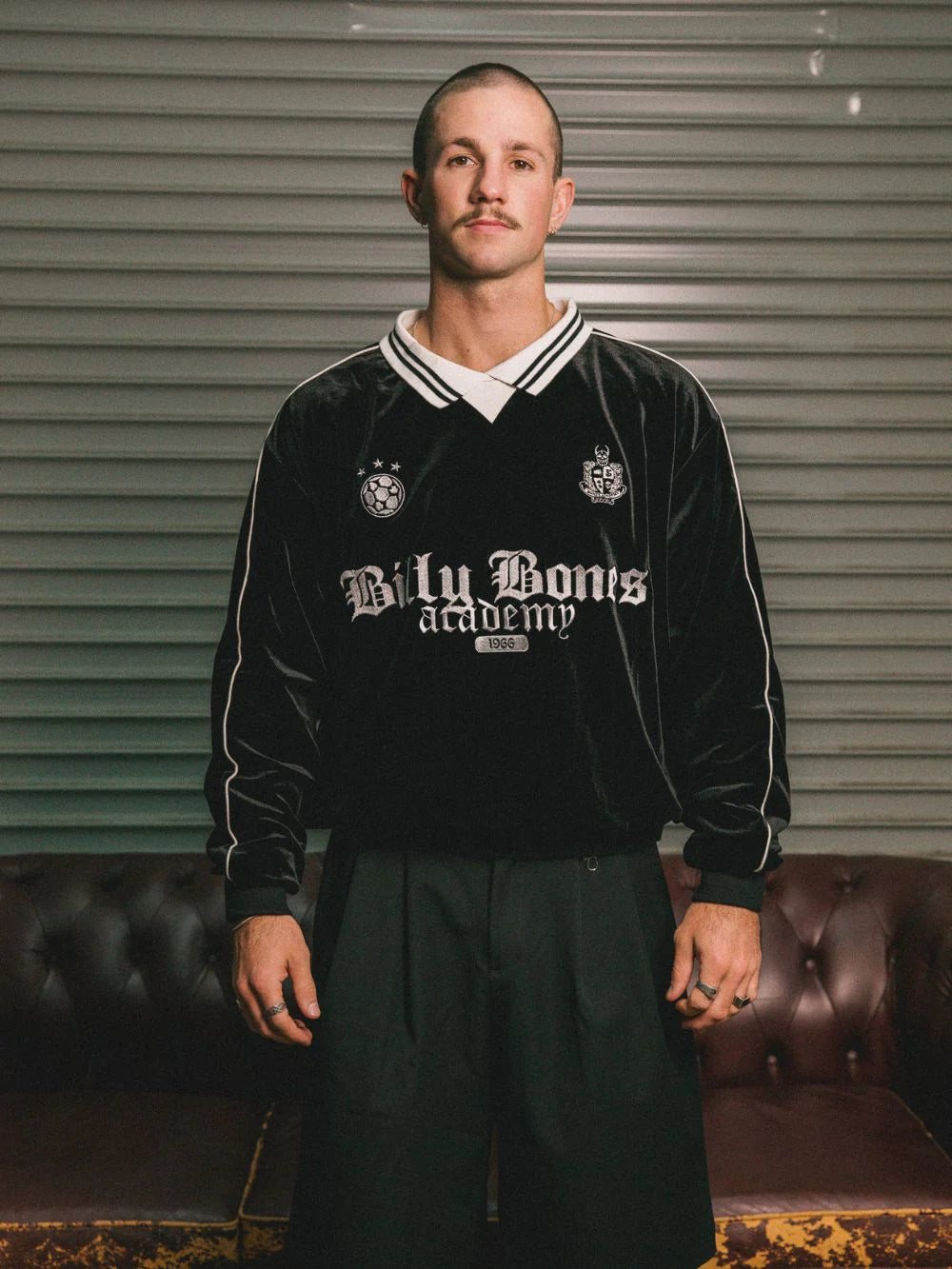 BILLY BONES // FC Velvet Sweater BLACK