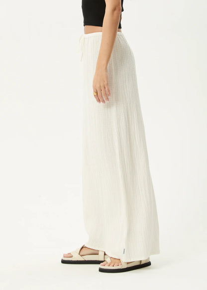 AFENDS // Focus Seersucker Maxi Skirt WHITE