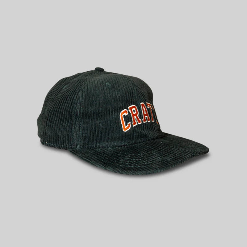 CRATE // Unisex Cord Varsity Cap FOREST