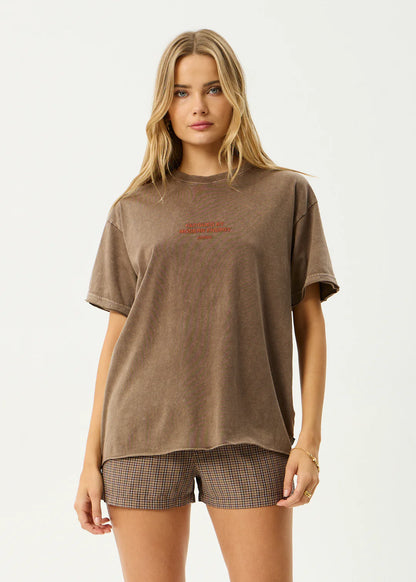 AFENDS // Fatigued OS Tee COFFEE