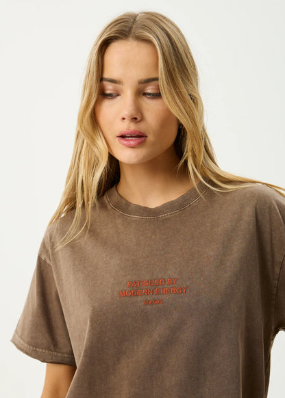 AFENDS // Fatigued OS Tee COFFEE
