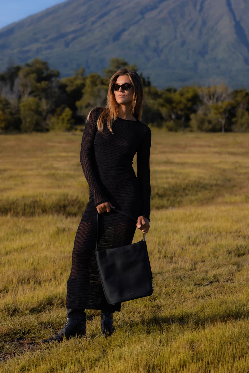 BLAK // Fear No More Dress BLACK TEXTURE LACE