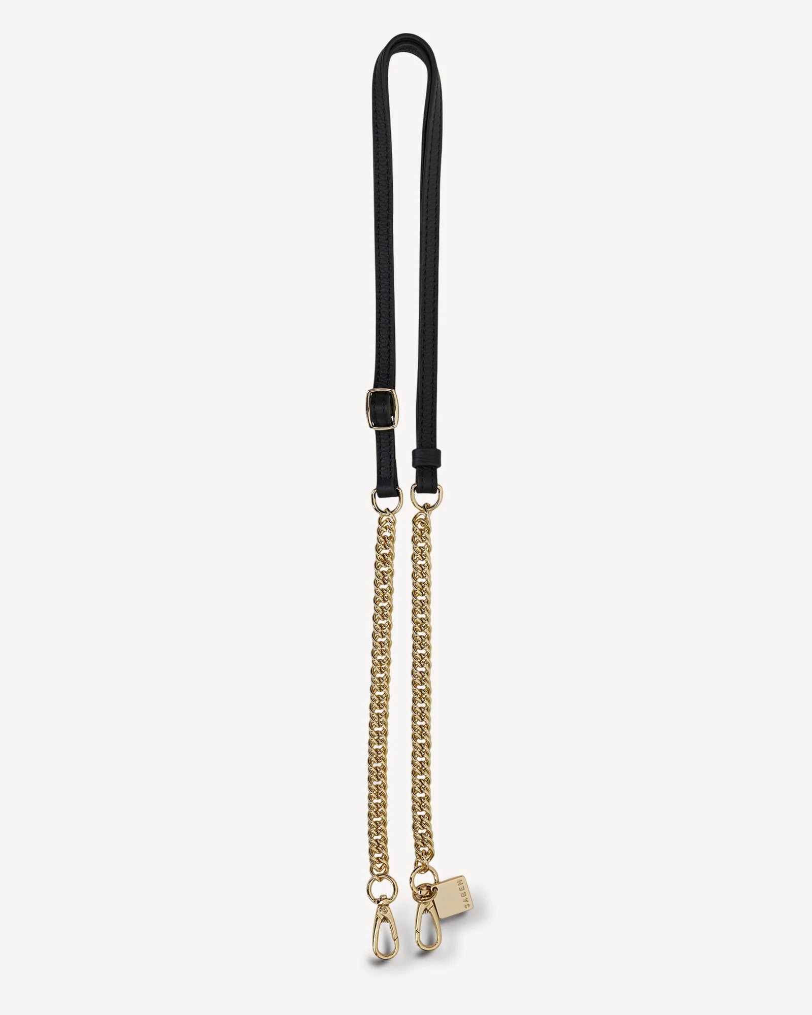 SABEN // Feature Strap GOLD CURB BLACK LEATHER