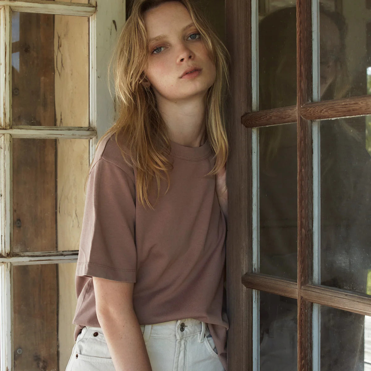 STATUS ANXIETY // Feels Right Tee DUSTY ROSE